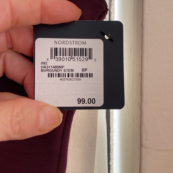 NWT Halogen dress. Size 0 Petite. Burgundy - Picture 3 of 6